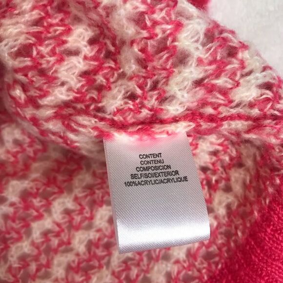 Wayf Striped Sweater Pink White Size Medium - Picture 7 of 10